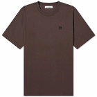 Wood Wood Men's Bobby Double Logo T-Shirt in Brown Chocolate