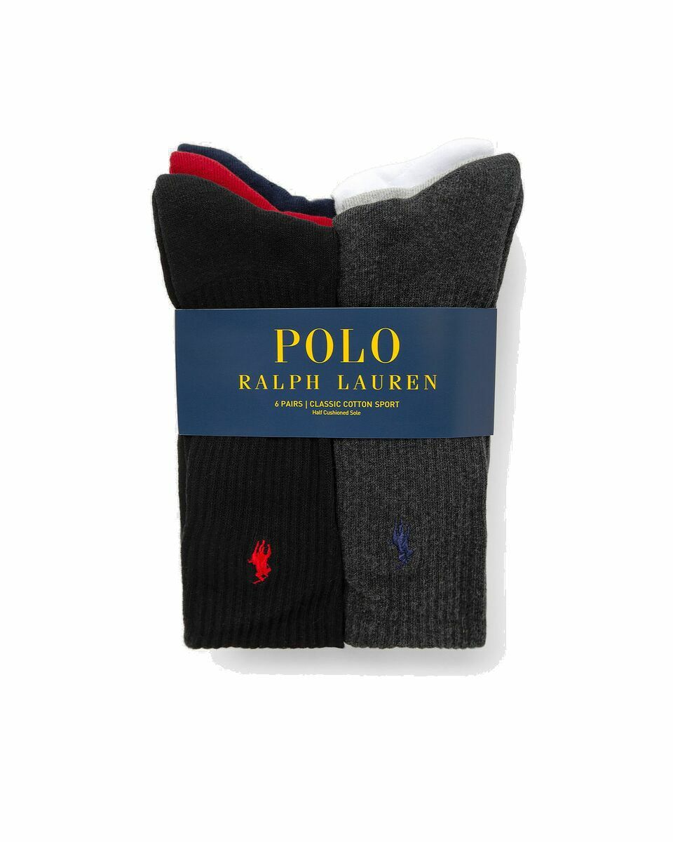 Photo: Polo Ralph Lauren 6 Cottn Crew Crew 6 Pack Multi - Mens - Socks