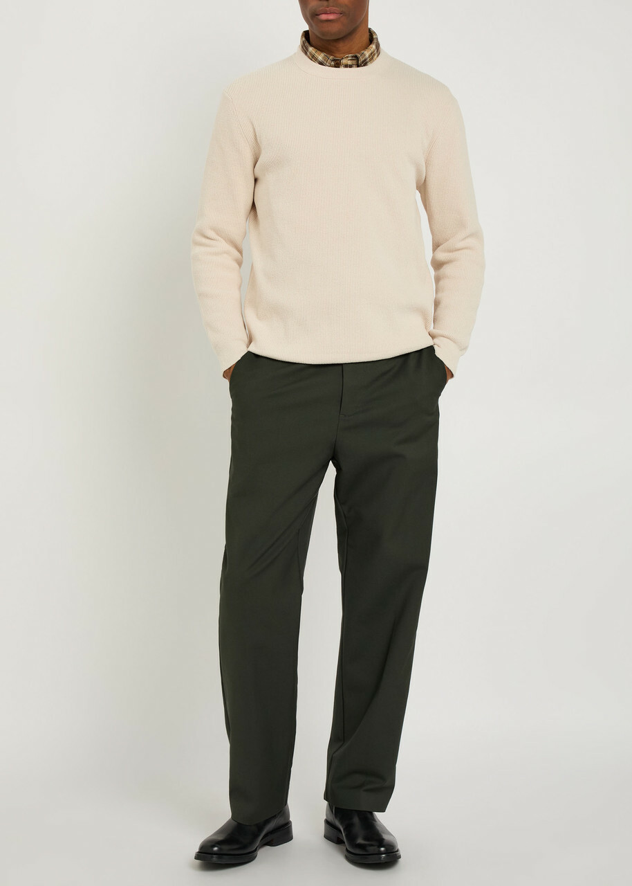 NN07 Danny Ribbed Knit Jumper Ivory