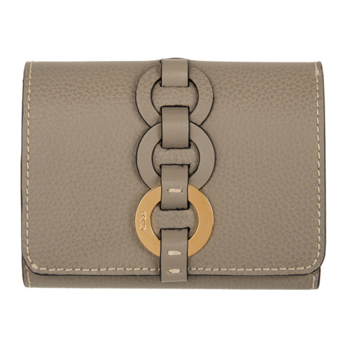 Chloe Grey Small Darryl Trifold Wallet Chloe