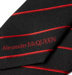 Alexander McQueen - 5cm Striped Silk-Jacquard Tie - Black