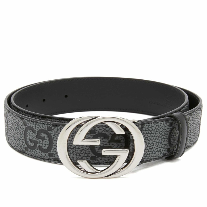 Photo: Gucci Men's Interlocking G Jumbo GG Belt in Black