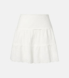 Rixo Cassandra scalloped cotton miniskirt
