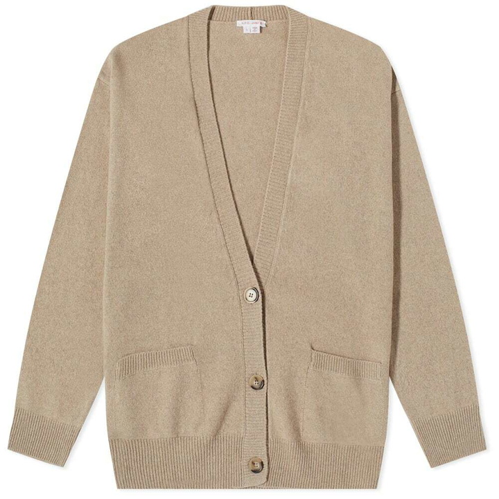 Photo: A.P.C. Men's x Jane Birkin Jane Cashmere Cardigan in Beige