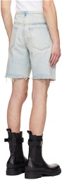 Givenchy Blue Raw Edge Denim Shorts