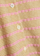 Guest In Residence Pebble Jane Striped Cashmere Cardigan Yellow