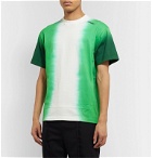 AMBUSH® - Logo-Embroidered Patchwork Tie-Dyed Cotton-Jersey T-Shirt - Green
