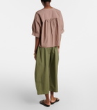 Velvet Sophia cotton poplin wide-leg pants