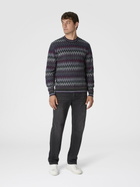 Missoni - Crew neck sweater with 3d zigzag pattern, Men, Multicoloured