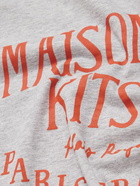 Maison Kitsuné - Logo-Print Cotton-Jersey T-Shirt - Gray