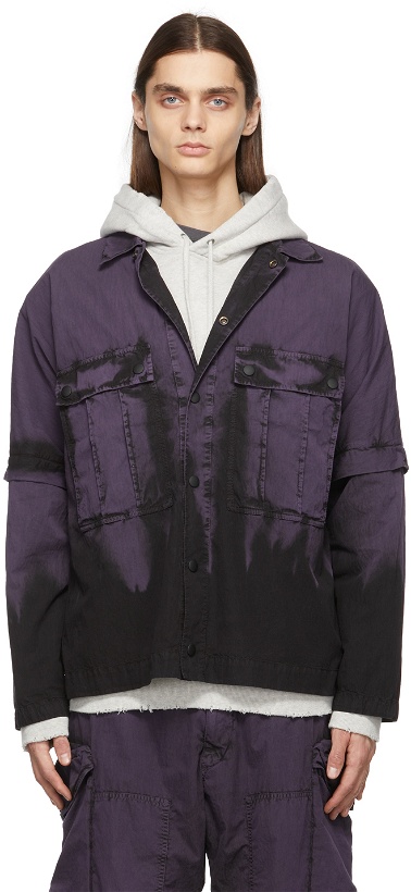 Photo: NEMEN® SSENSE Exclusive Purple Mando Cargo Coach Jacket