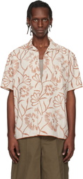 Toga Virilis Beige Embroidery S/S Shirt