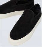 The Row Dean suede slip-on shoes