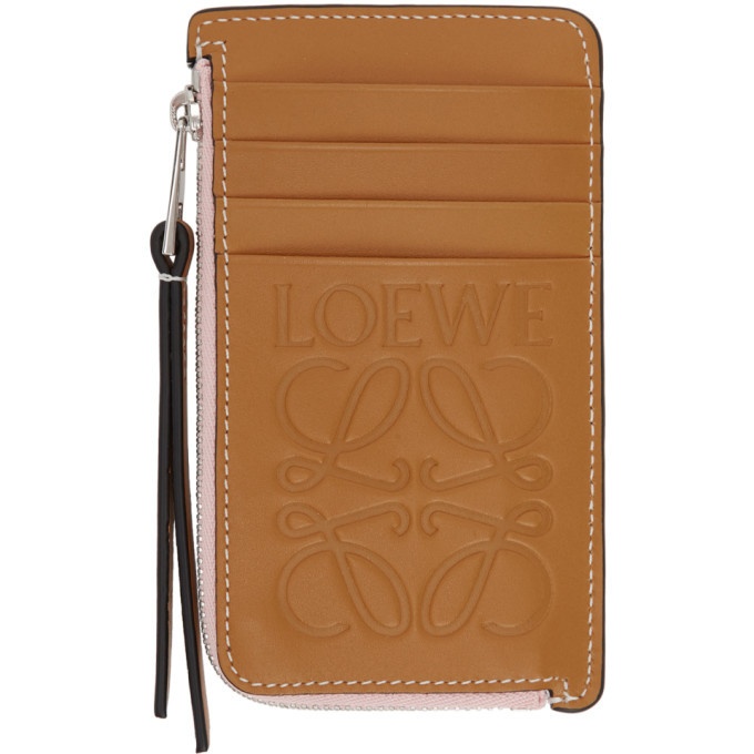 Photo: Loewe Tan and Pink Coin Card Holder