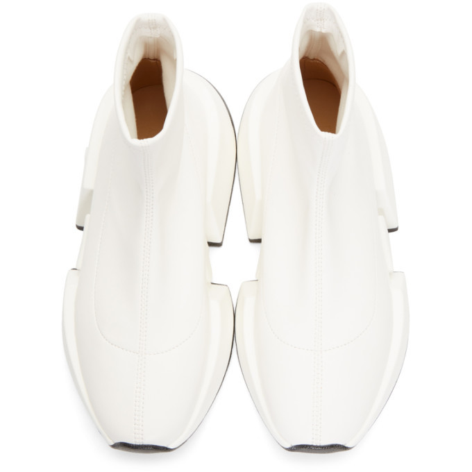 MM6 Maison Martin Margiela White Second Skin Platform High-Top