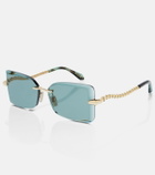 Bvlgari Serpenti Viper rectangular sunglasses