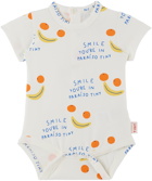 TINYCOTTONS Baby Off-White 'Smile' Bodysuit
