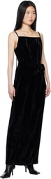 Holzweiler Black Cygnet Velvet Maxi Dress