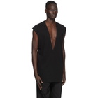 Rick Owens Black Dylan Sleeveless T-Shirt