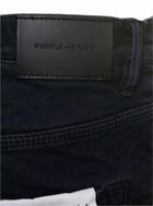Purple Brand Black Five-pocket Style Jeans With Rips Detail In Stretch Cotton Denim Man