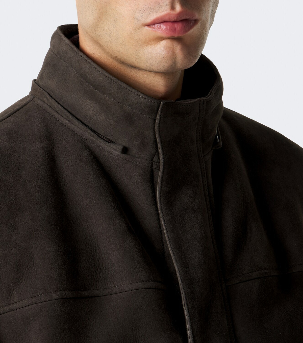 Thom Sweeney Hooded suede parka