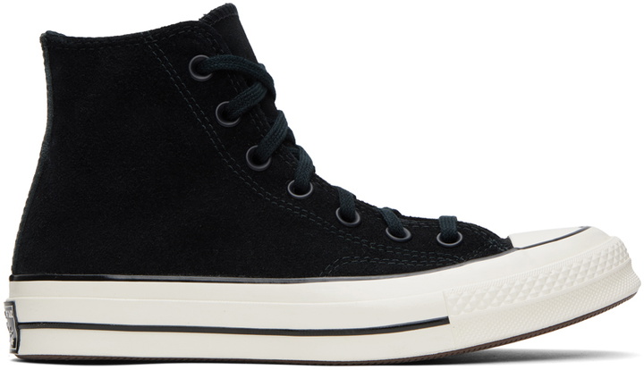 Photo: Converse Black Chuck 70 Suede Sneakers