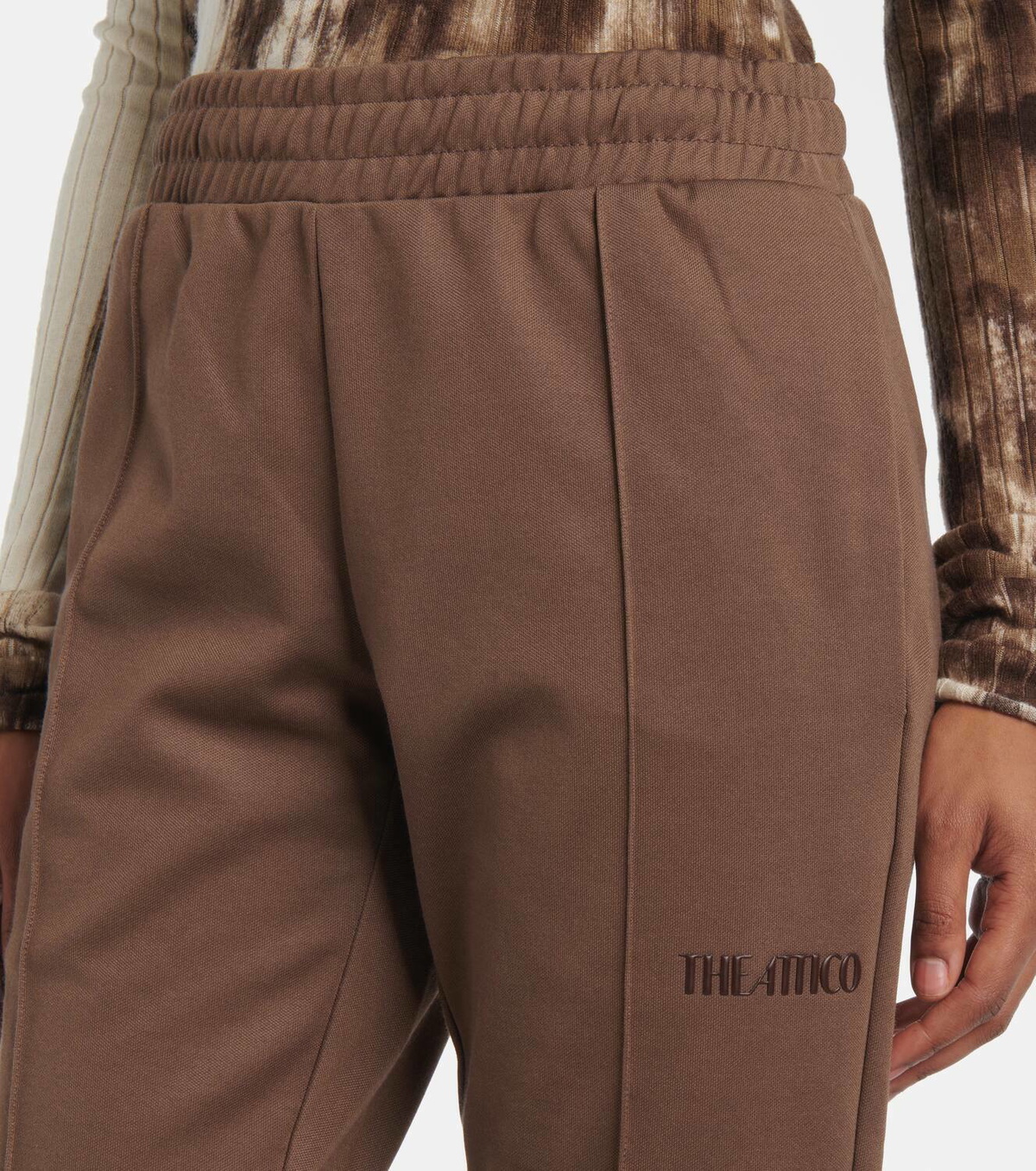 The Attico Logo cotton-blend jersey sweatpants