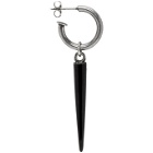 Saint Laurent Silver and Black Spike and Sphere Earrings