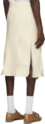 Toga Virilis Off-White Wrap Denim Skirt