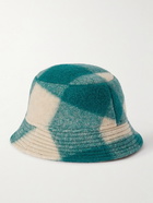 Isabel Marant - Logo-Embroidered Checked Flannel Bucket Hat - Green