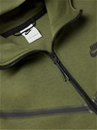 Nike - Sportswear Logo-Print Cotton-Blend Tech-Fleece Zip-Up Hoodie - Green