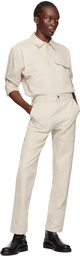 Helmut Lang Beige Straight-Leg Trousers