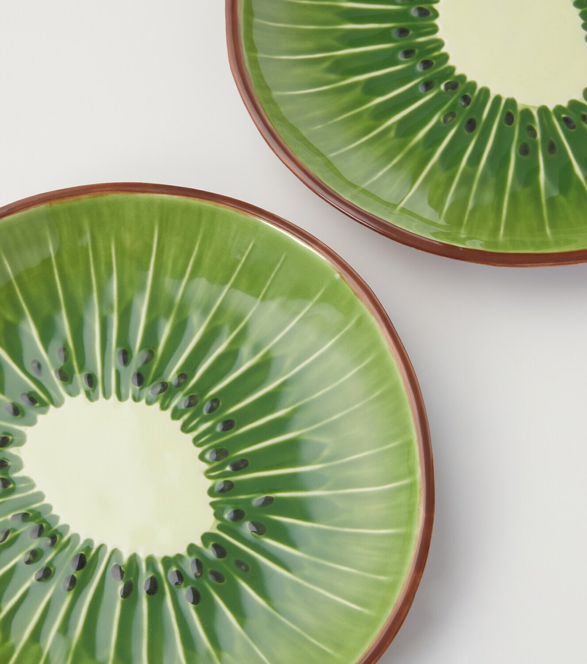 Bordallo Pinheiro Tropical Fruits Kiwi set of 4 earthenware dessert plates