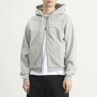Dime Men's Classic Small Logo Zip Hoodie in Heather Gray