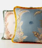 Etro Pegaso floral cotton cushion