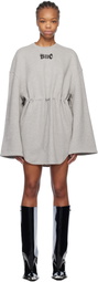 We11done Gray String Mini Dress