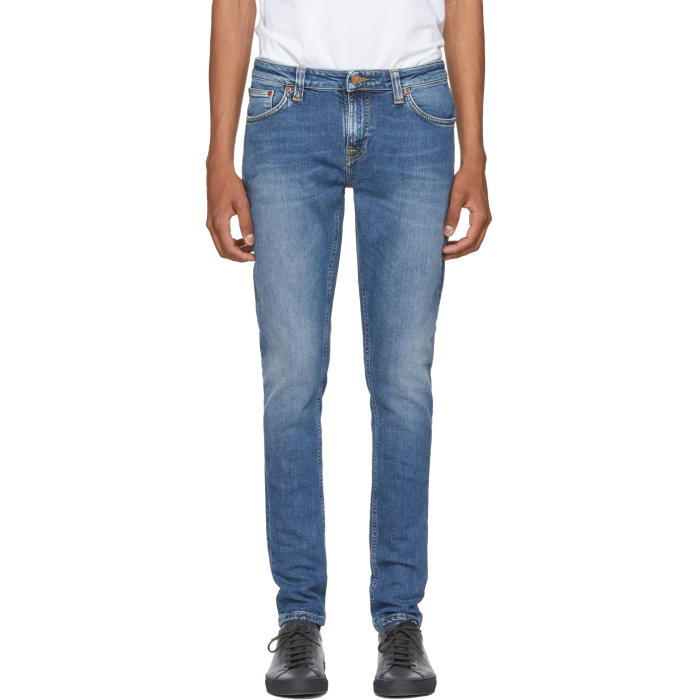 Photo: Nudie Jeans Blue Skinny Lin Jeans 