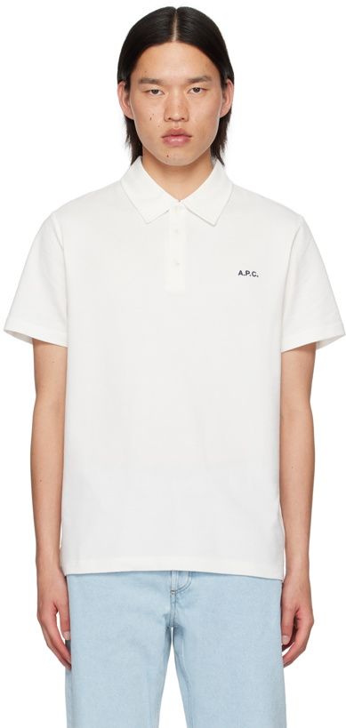 Photo: A.P.C. White Carter Polo