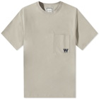 Wooyoungmi Men's Nylon Back logo Tech T-Shirt in Grey