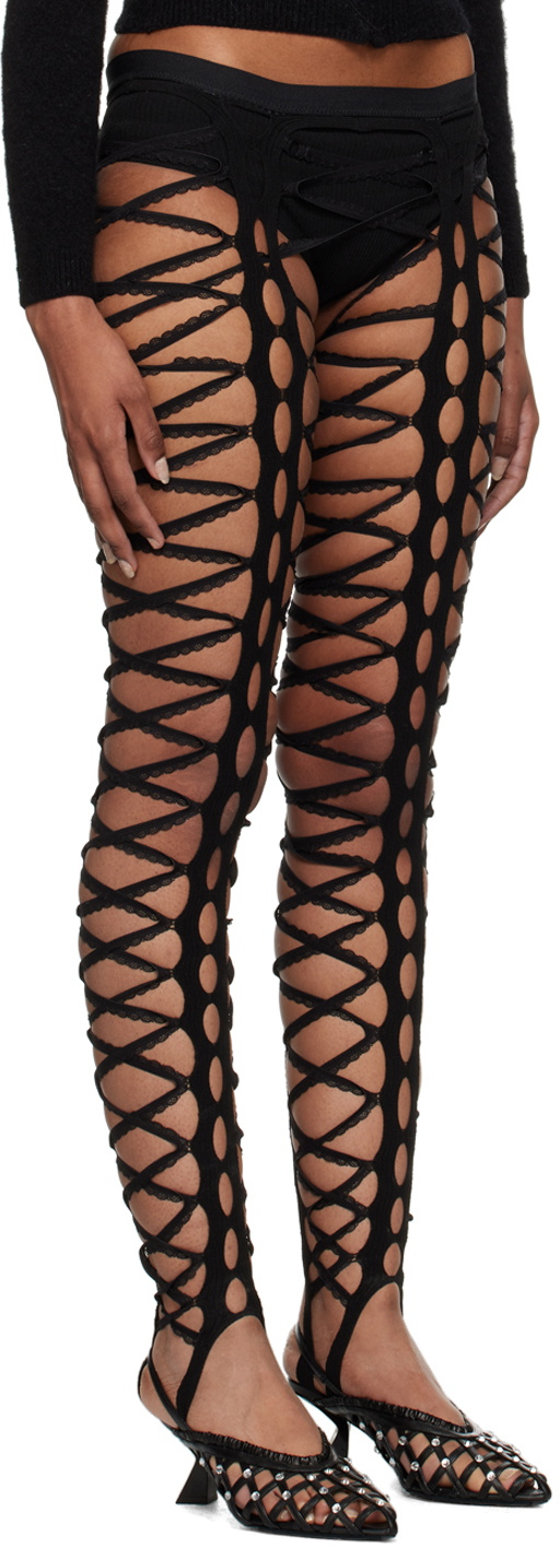 Sinéad O’Dwyer SSENSE Exclusive Black Shibari Tights