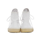 Lemaire White Canvas High-Top Sneakers