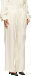 Sleeper Off-White Rose Oversized Satin Pyjama Set