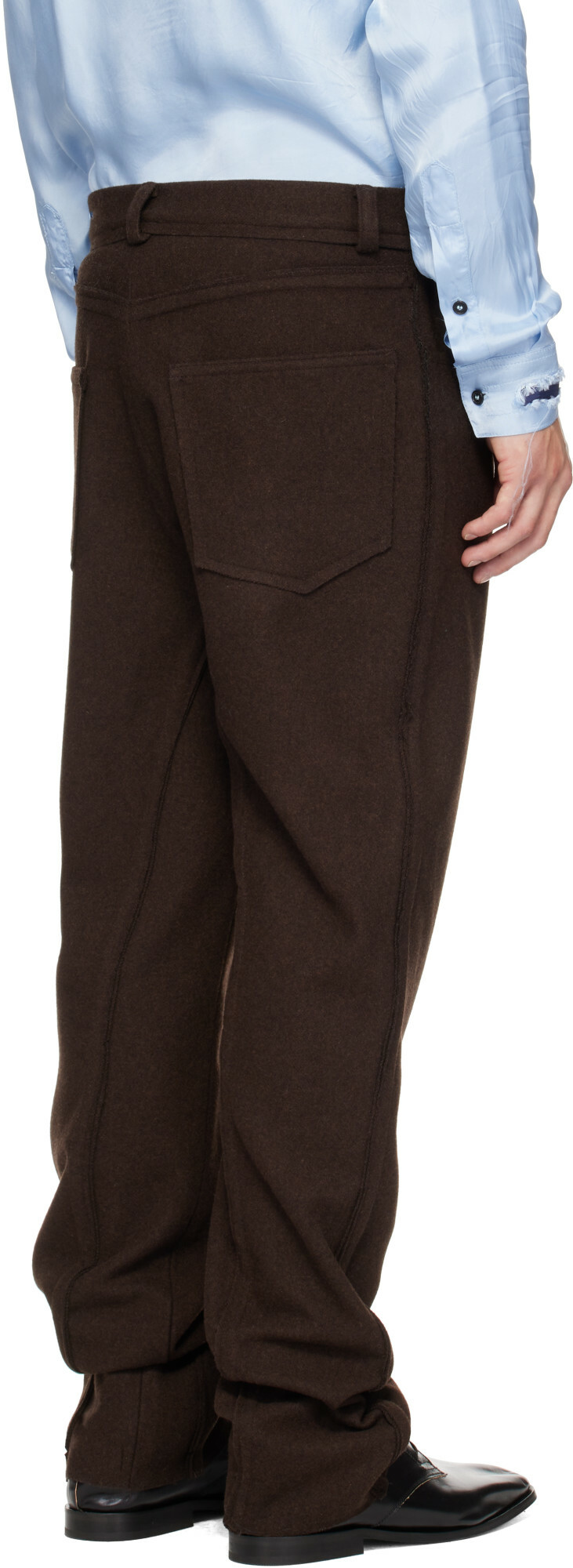 Edward Cuming Brown Raw Soft Trousers