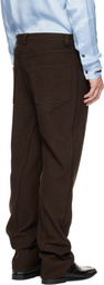 Edward Cuming Brown Raw Soft Trousers
