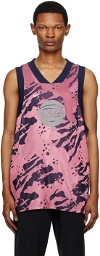 Nike Jordan Navy & Pink Embroidered Tank Top