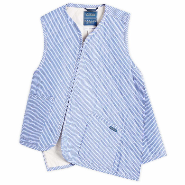 Photo: Comme des Garçons SHIRT Men's x Lavenham Stripe Gilet in Blue