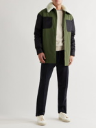 Yves Salomon - Cotton-Blend Hooded Down Parka with Detachable Shearling Liner - Green