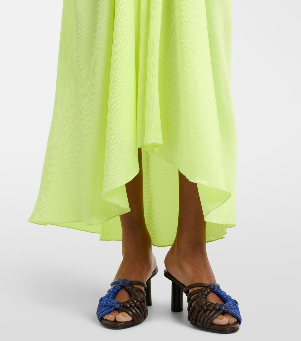 JW Anderson Gathered silk midi dress