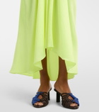 JW Anderson Gathered silk midi dress