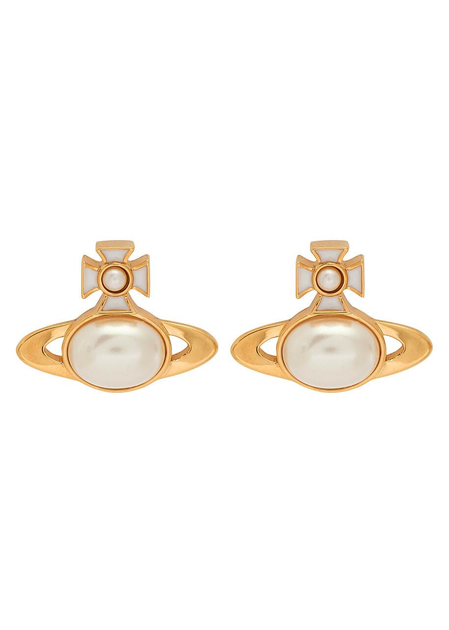 Vivienne Westwood Gold & Pink Loelia Earrings Vivienne Westwood